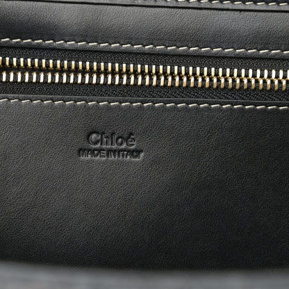 Chloe Felt Shiny Calfskin Medium Woody Ribbon Tote Cashmere Gray 6 of 13