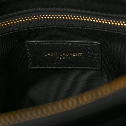 Saint Laurent Calfskin Y Quilted Monogram Medium Loulou Chain Satchel Black 5 of 9