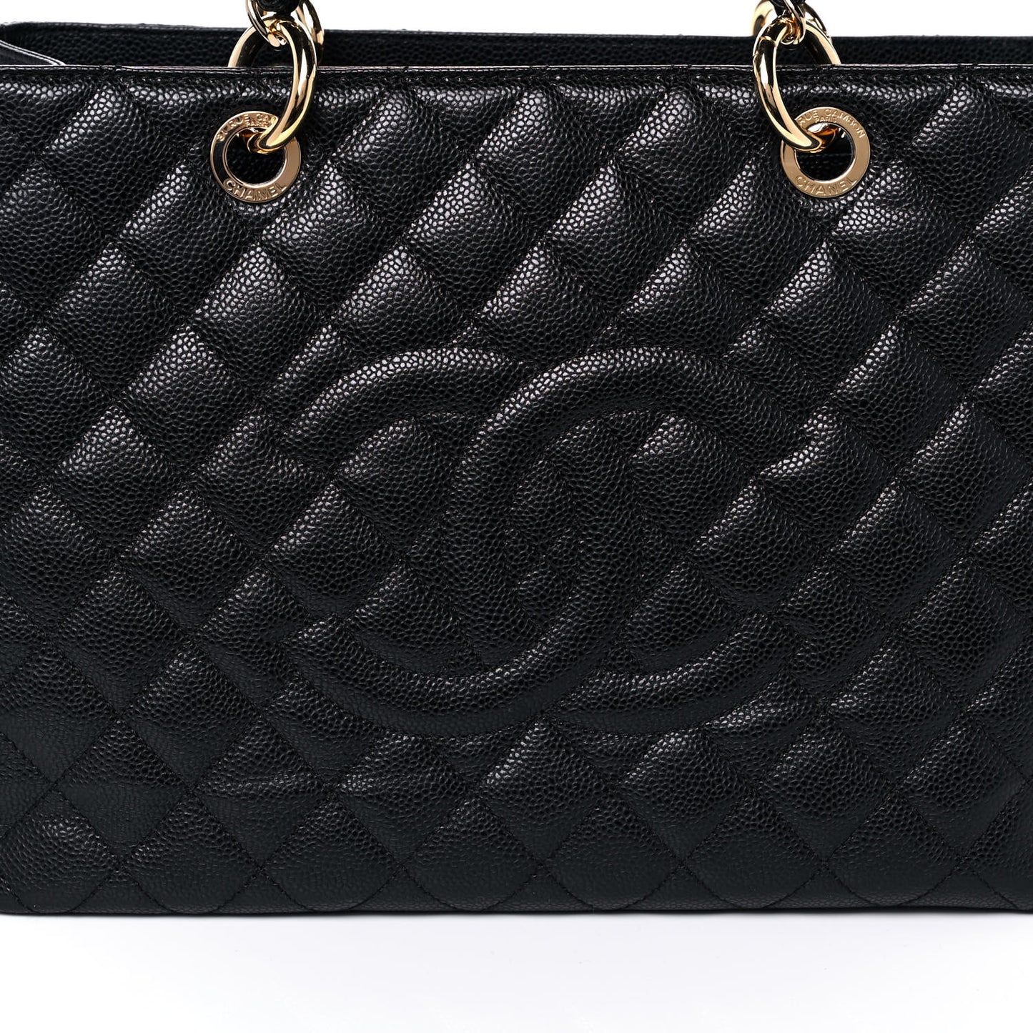 Caviar Quilted Grand Shopping Tote GST Black