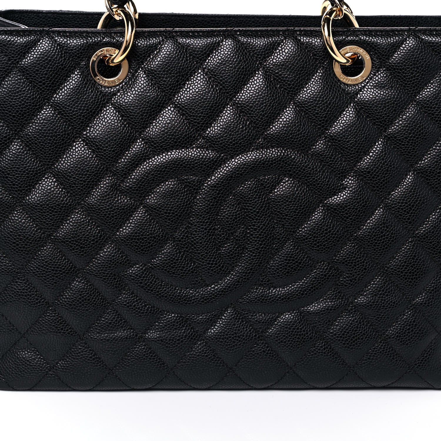 Chanel Caviar Quilted Grand Shopping Tote GST Black 8 of 12