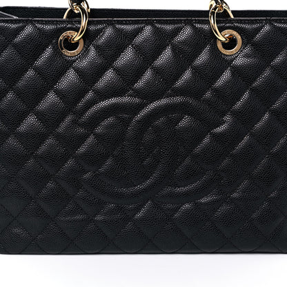 Chanel Caviar Quilted Grand Shopping Tote GST Black 8 of 12