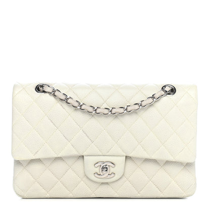 Chanel Caviar Quilted Medium Double Flap White 1 of 9