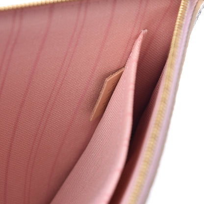 Louis Vuitton Damier Azur Neverfull MM GM Pochette Rose Ballerine 7 of 9