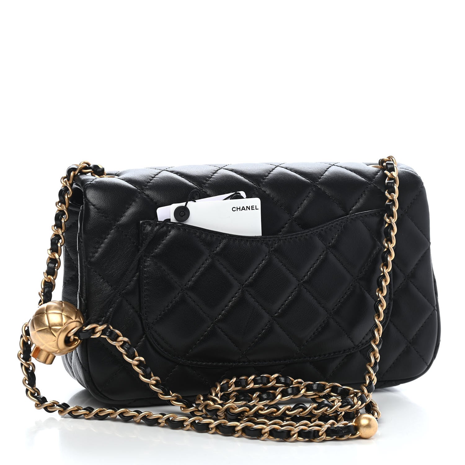 Chanel Lambskin Quilted Mini Rectangular Pearl Crush Flap Black 3 of 9
