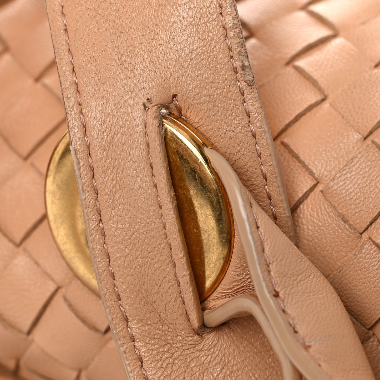 Nappa Intrecciato The Fold Crossbody Almond