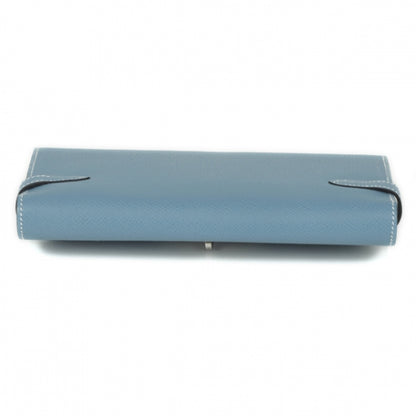 Hermes Epsom Kelly Longue Wallet Blue Jean 4 of 10