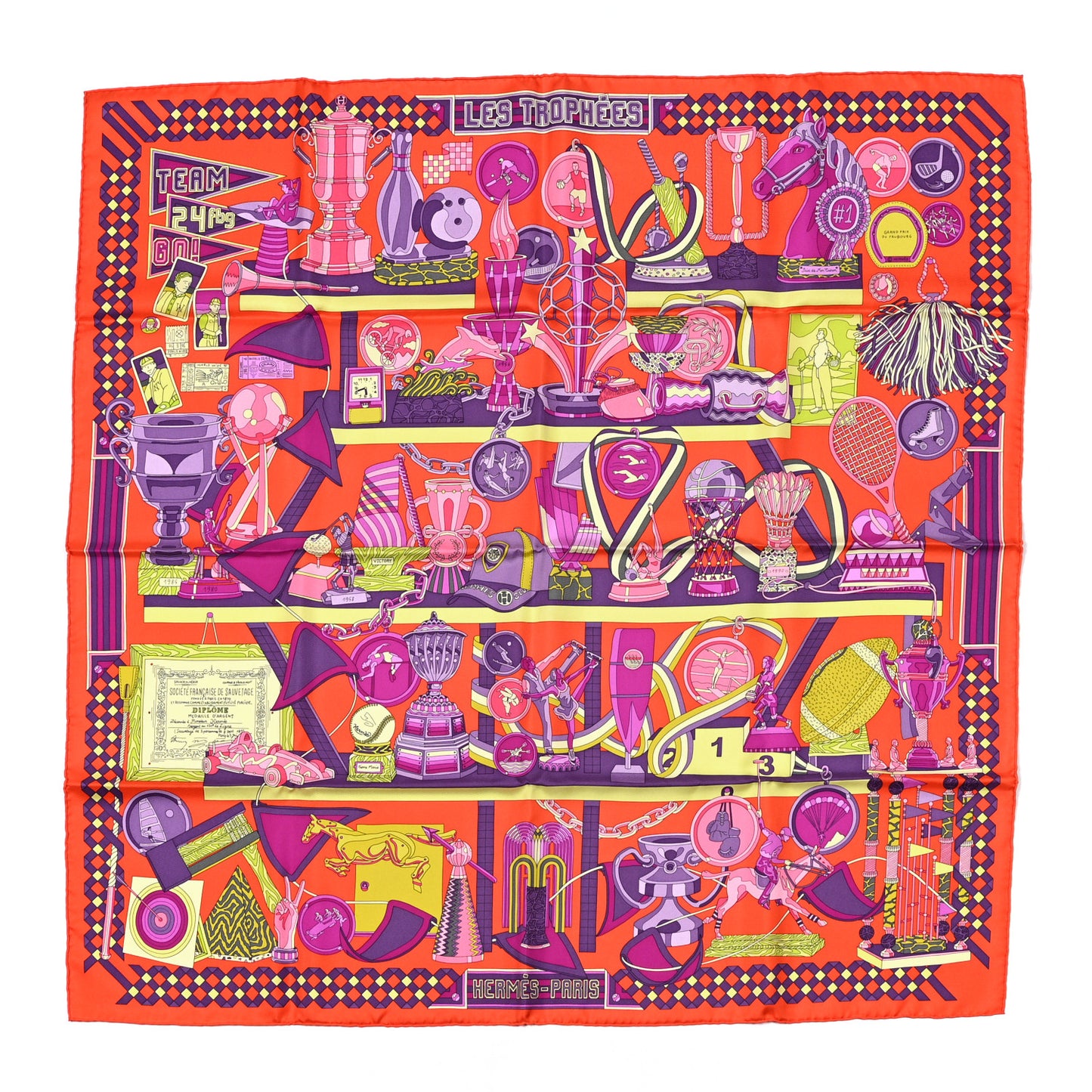Silk Les Trophees Scarf 90