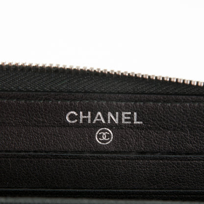 Chanel Patent Quilted Small Zip Around Wallet Black 6 of 8