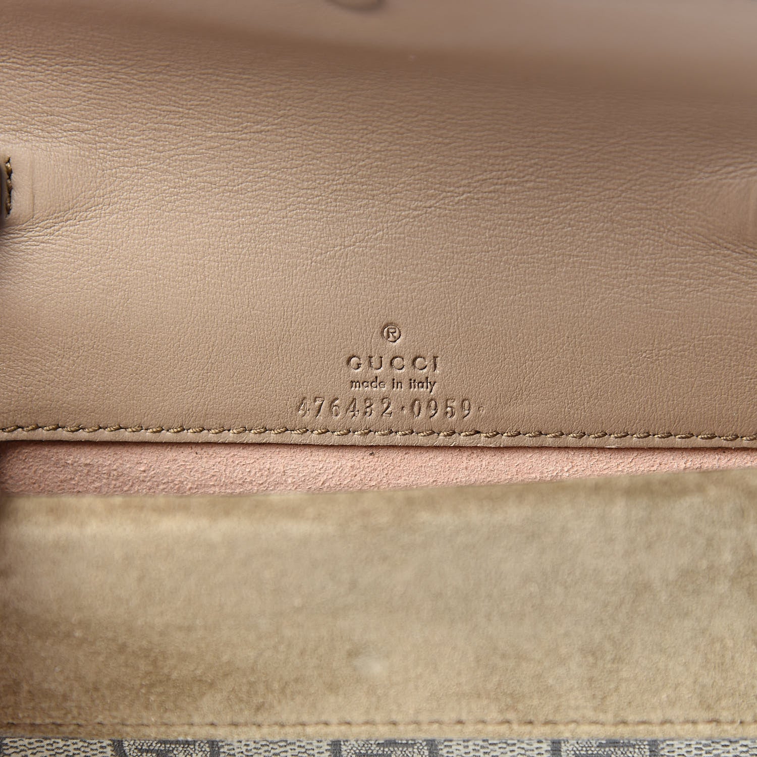 Gucci GG Supreme Monogram Super Mini Dionysus Shoulder Bag Taupe 6 of 10