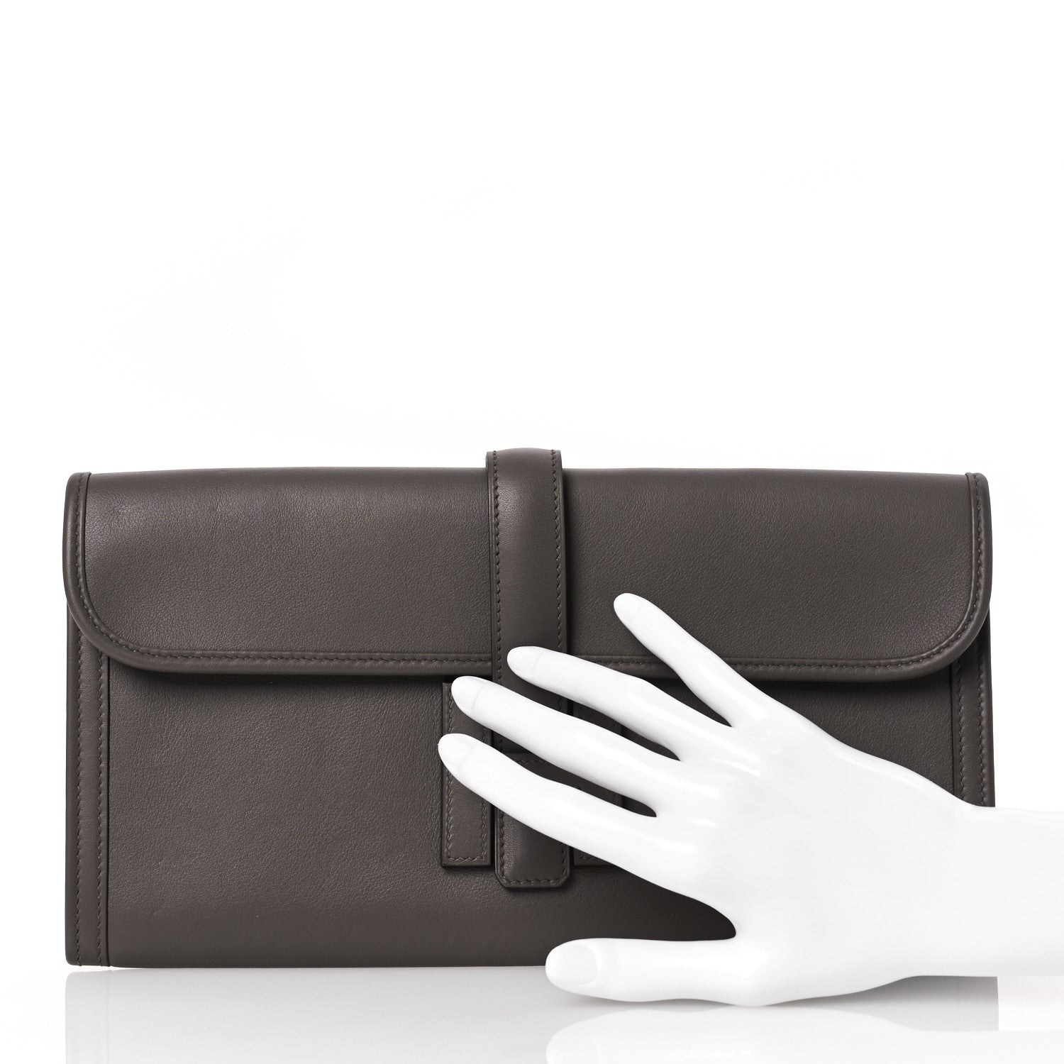 Hermes Swift Jige Elan 29 Clutch Gris Asphalte 2 of 11