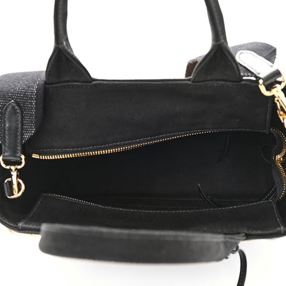 Prada Wicker Canvas Tote Naturale Black 5 of 12