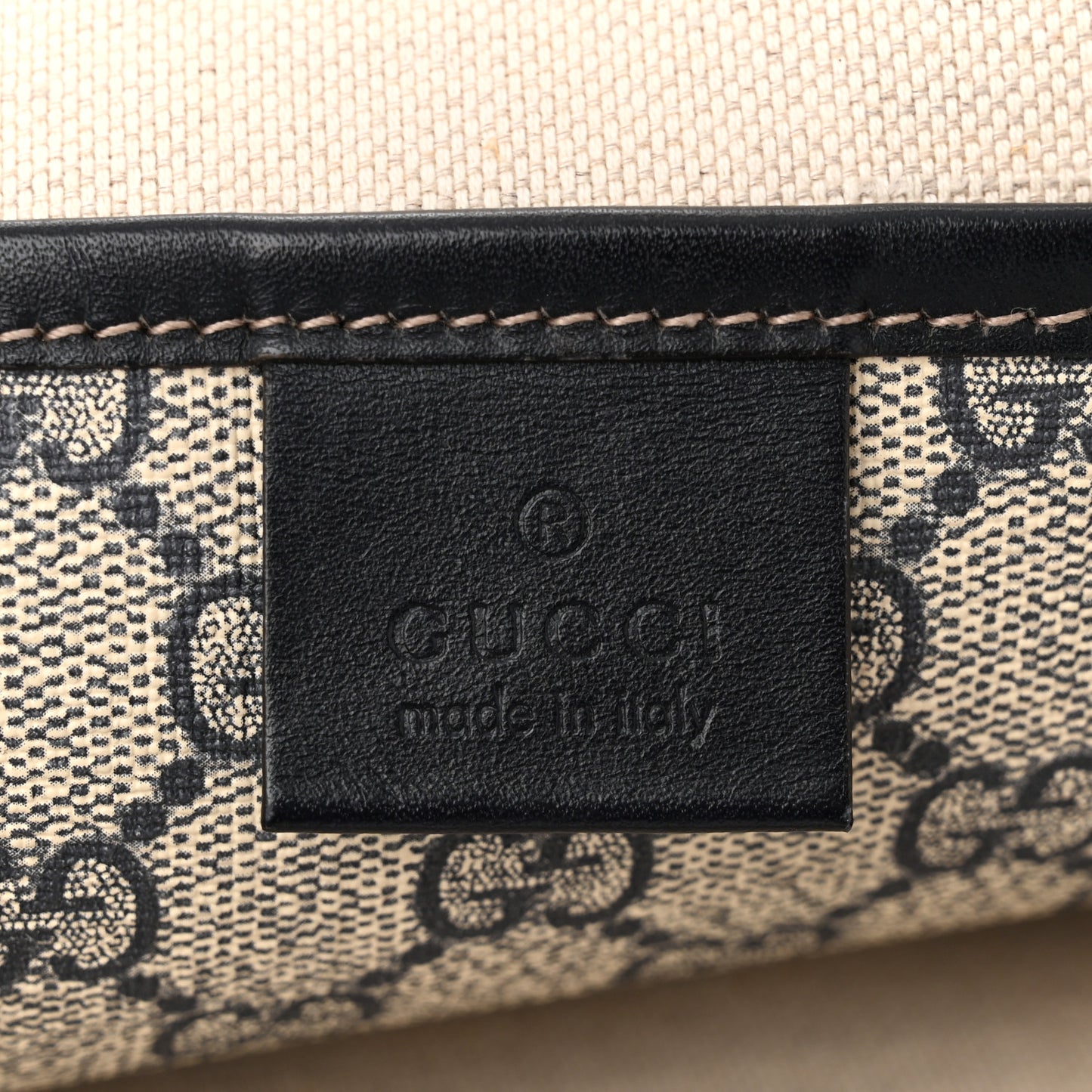 GG Plus Monogram Small Signature Web Loop Vertical Tote Navy