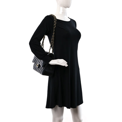 Chanel Lambskin Quilted Jumbo Double Flap Black 2 of 10