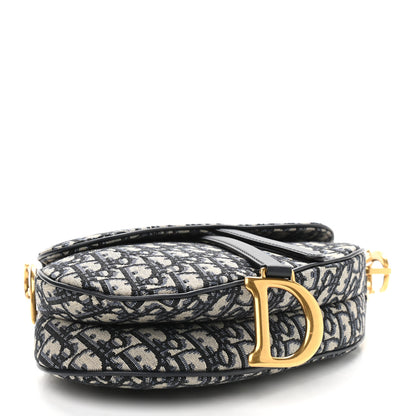 Christian Dior Oblique Saddle Bag Blue 4 of 9