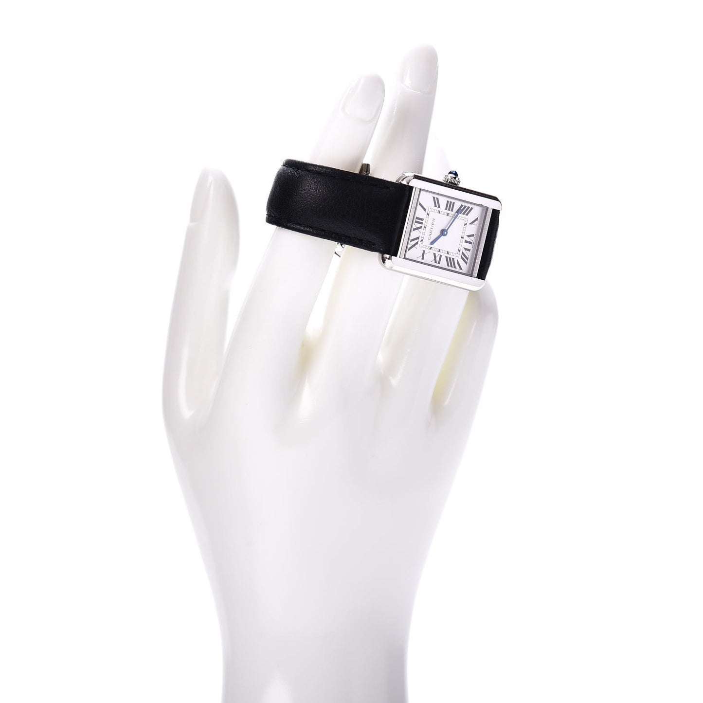 Stainless Steel Calfskin 24mm Tank Solo Quartz Watch