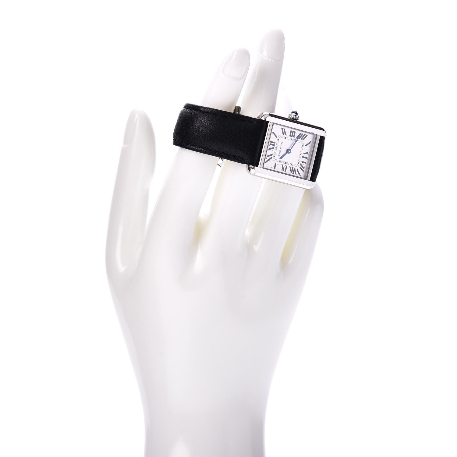 Cartier Stainless Steel Calfskin 24mm Tank Solo Quartz Watch 2 of 5