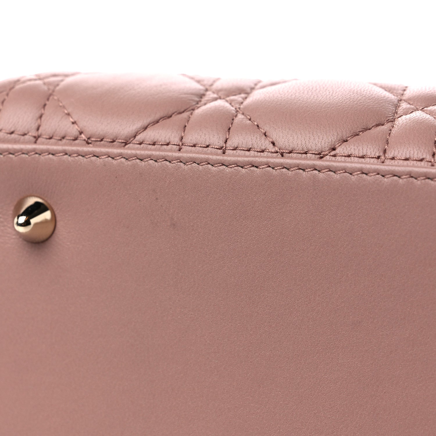 Christian Dior Lambskin Cannage Medium Lady Dior Blush 11 of 12