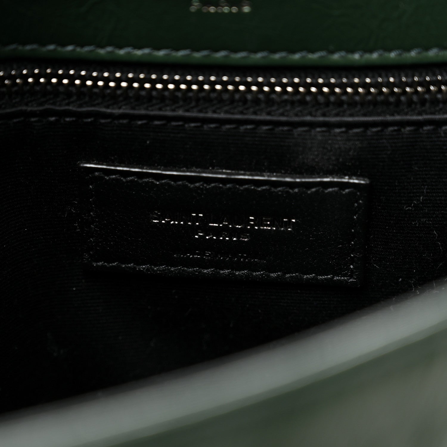 Saint Laurent Crinkled Calfskin Matelasse Monogram Medium Niki Chain Satchel Vert Fonce 6 of 10