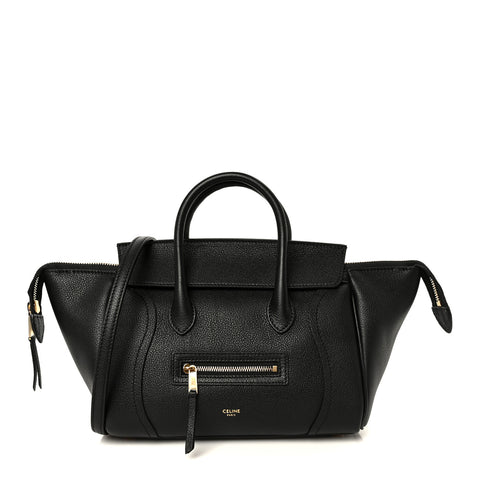 Grained Calfskin Little New Luggage Black