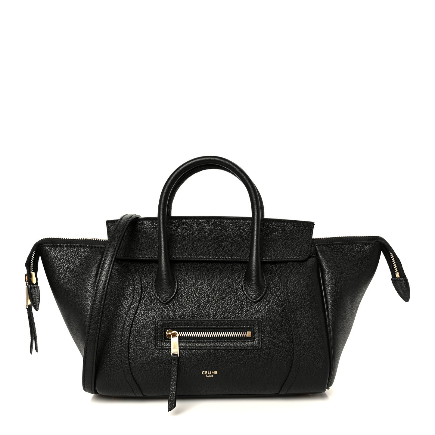 Grained Calfskin Little New Luggage Black