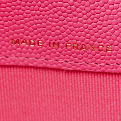 Chanel Caviar Quilted Large Gusset Flap Wallet Pink 8 of 9