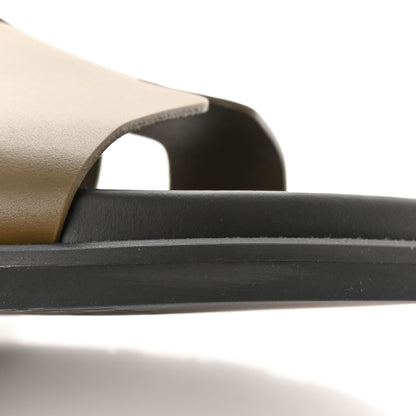 Hermes Calfskin Mens Chypre Sandals 44 Vert Toundra 10 of 11
