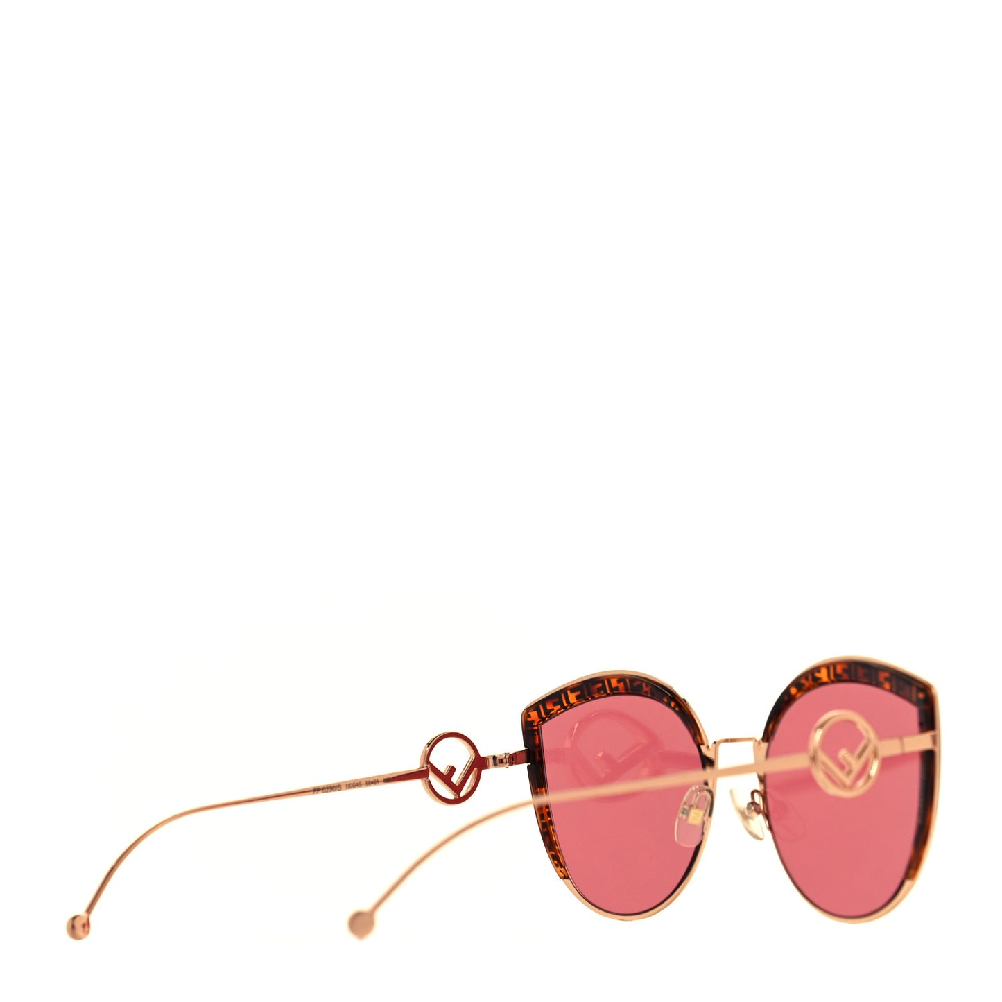 Metal Acetate F is Fendi FF Cat Eye Sunglasses FF 0290/S Pink Havana