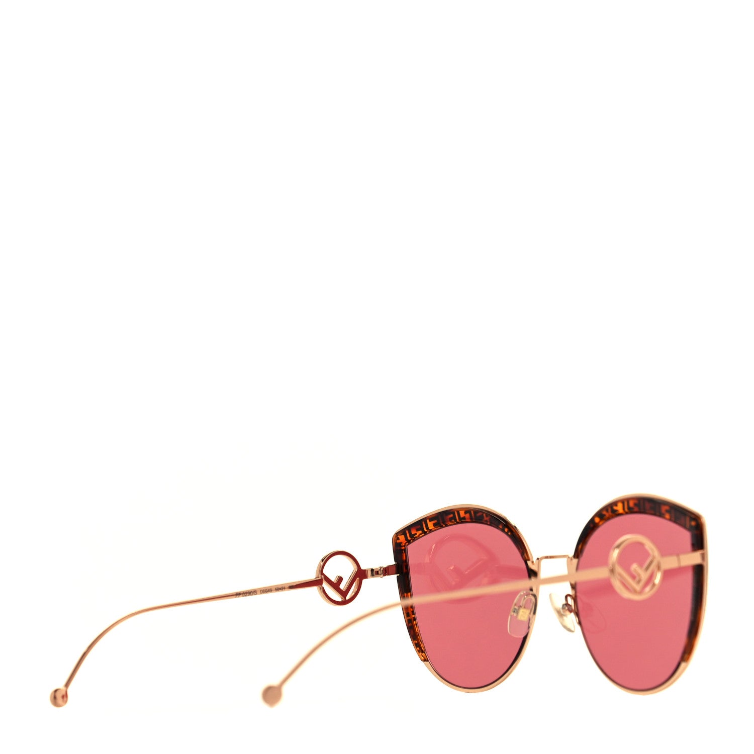 Fendi Metal Acetate F is Fendi FF Cat Eye Sunglasses FF 0290/S Pink Havana 3 of 7
