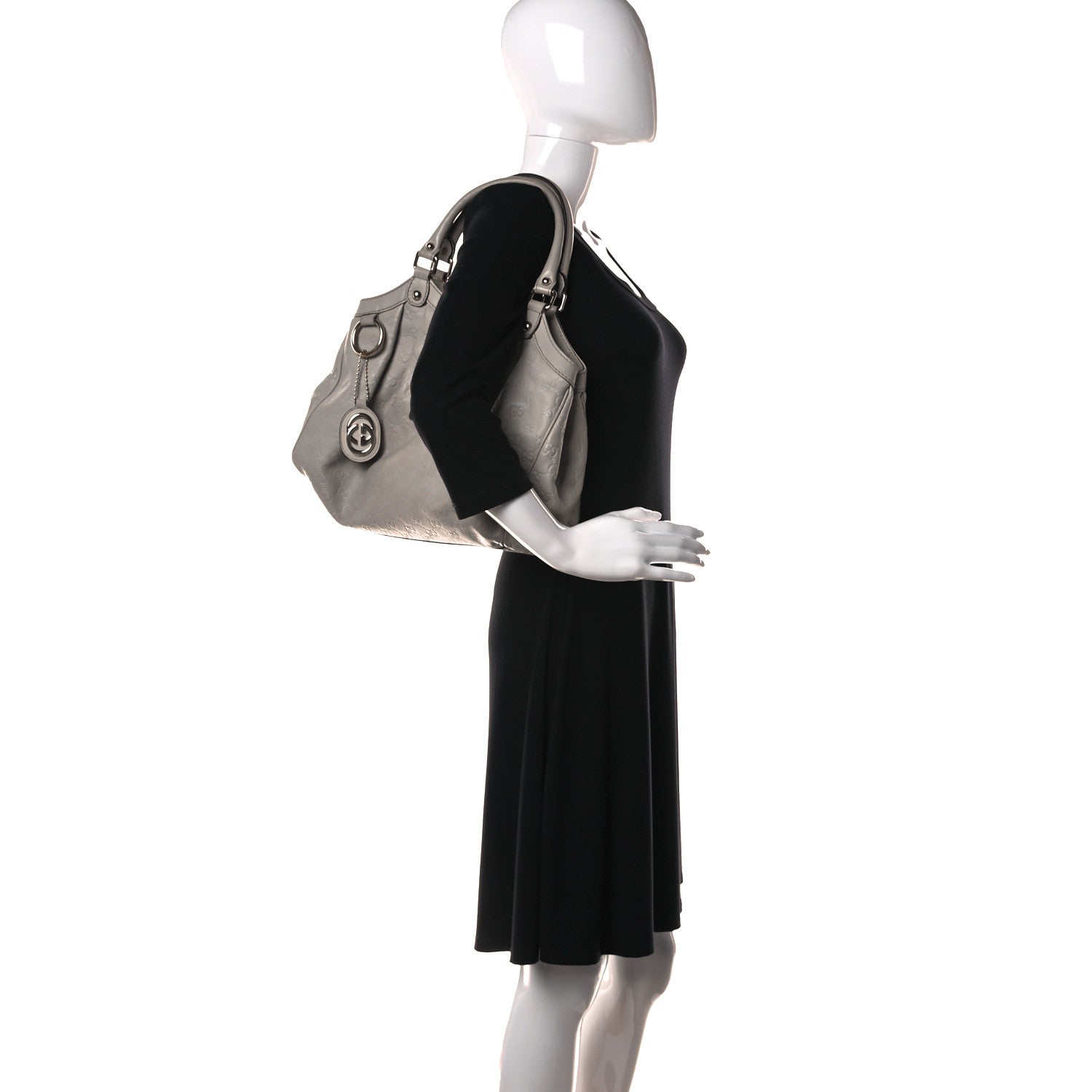 Gucci Guccissima Medium Sukey Tote Mystic White 2 of 10