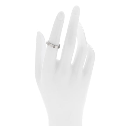 Cartier 18K White Gold 3.5mm LOVE Wedding Band Ring 53 6.5 2 of 5