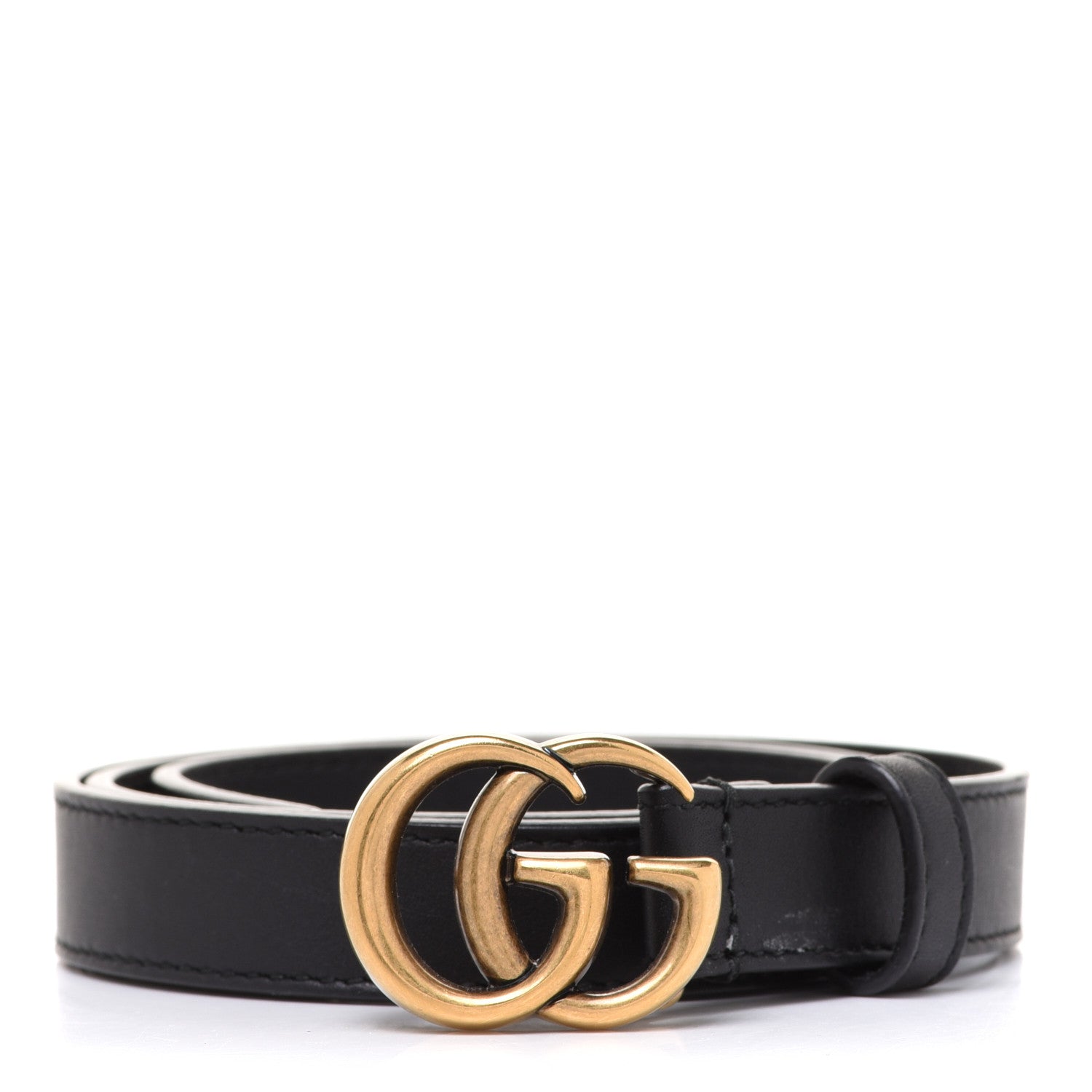 Gucci Calfskin Double G 20mm Belt 75 30 Black 1 of 4