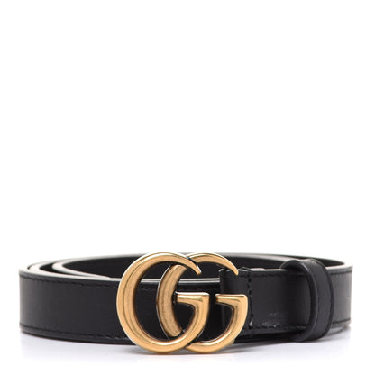 Gucci Calfskin Double G 20mm Belt 75 30 Black 1 of 4