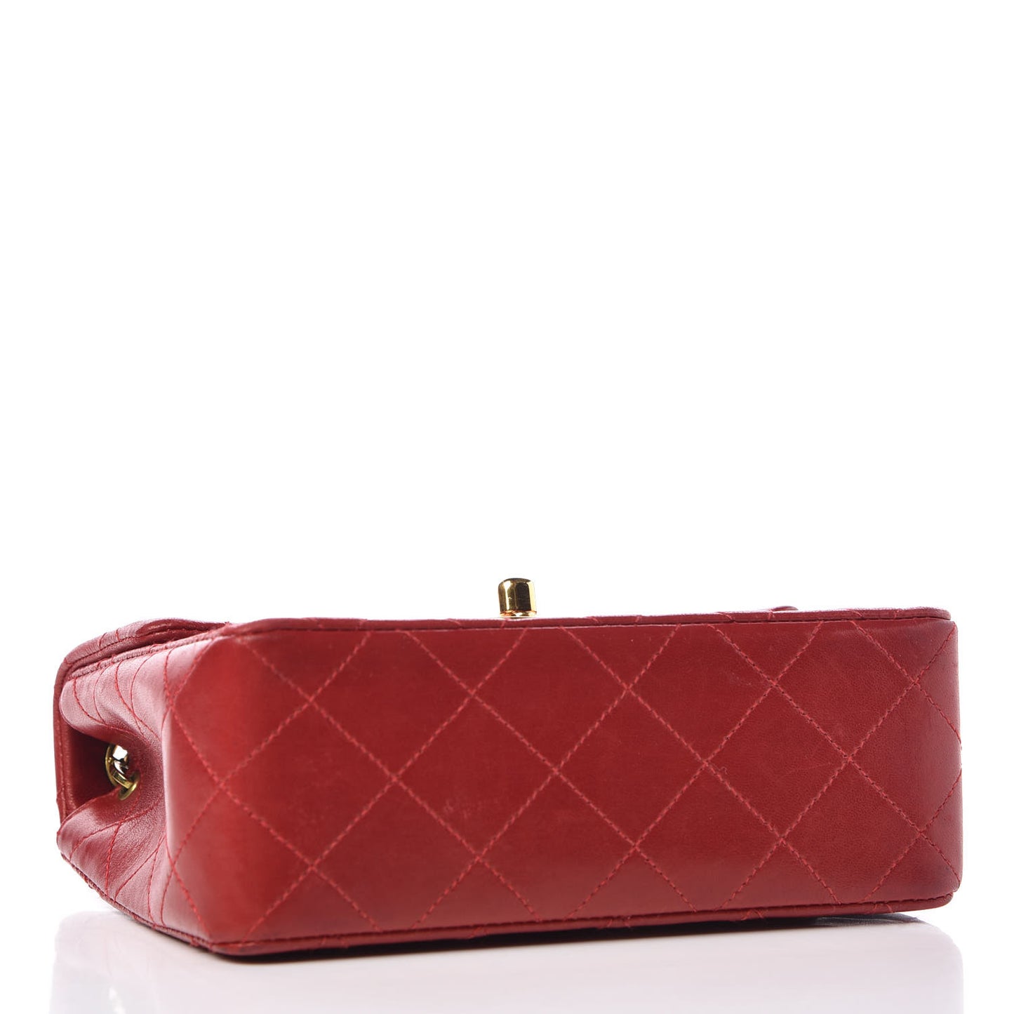 Lambskin Quilted Mini Square Flap Red