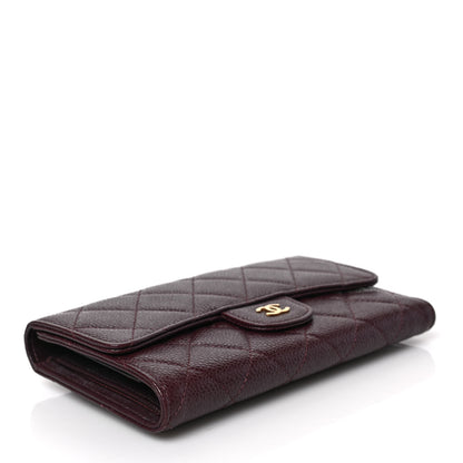 Chanel Caviar Quilted Large Flap Wallet Burgundy 4 of 6