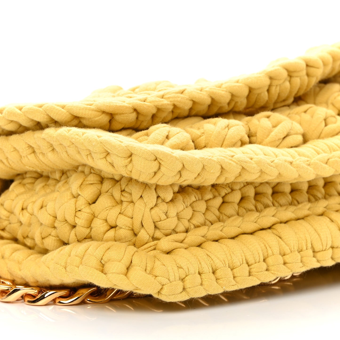 Jersey Crochet Shoulder Bag Buttercup Gold