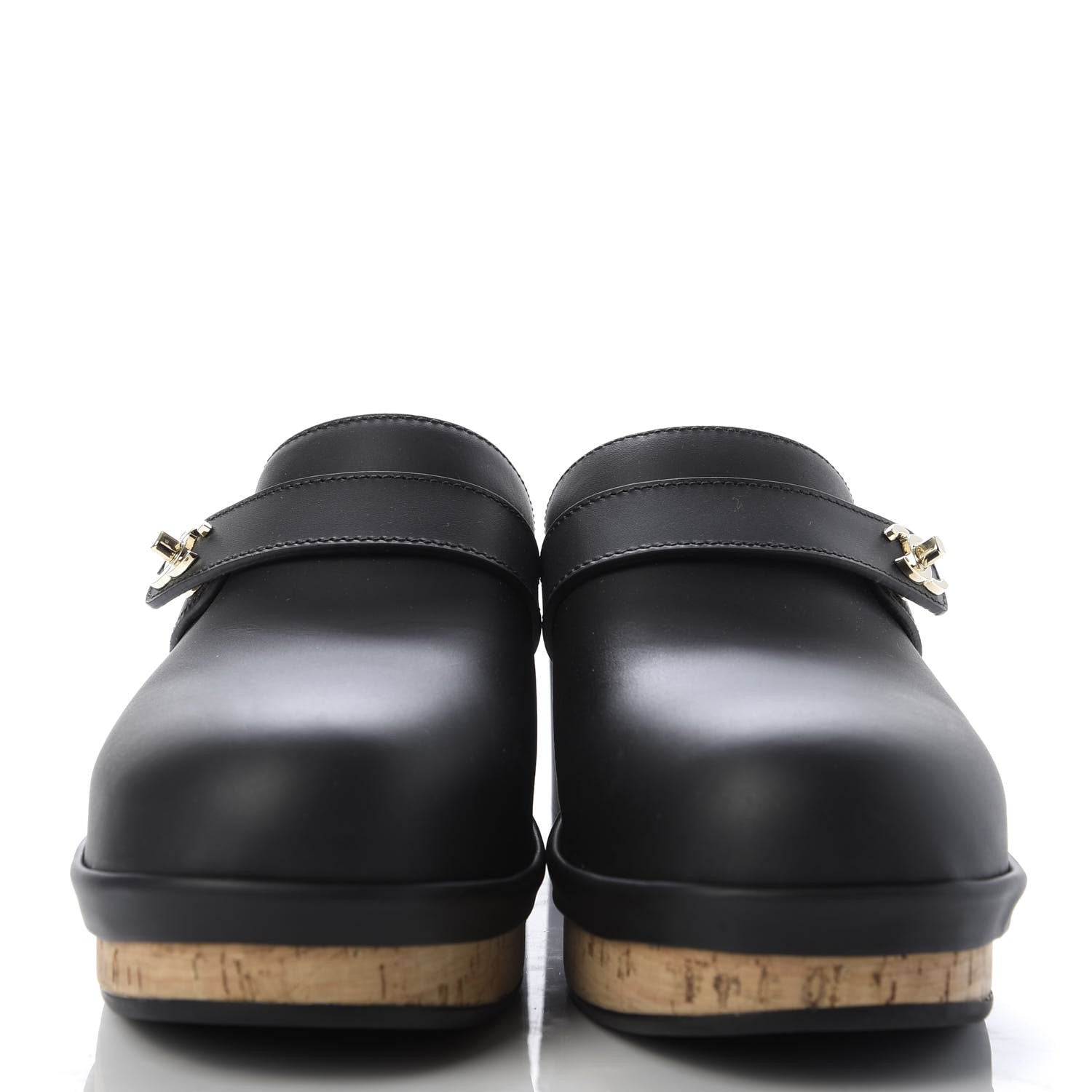 Chanel Calfskin CC Turn Lock Clog 39 Black 2 of 9