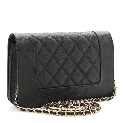 Chanel Caviar Quilted Vintage Mademoiselle Wallet On Chain WOC Black 3 of 12