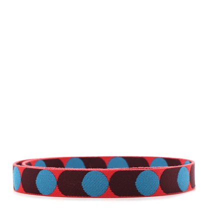Hermes Toile Swift 25mm Sangle Flipperball To Go Shoulder Strap Rouge De Coeur Bleu Frida Gold 2 of 5