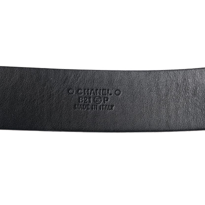 Chanel Calfskin Quilted CC Belt 85 34 Black 3 of 6
