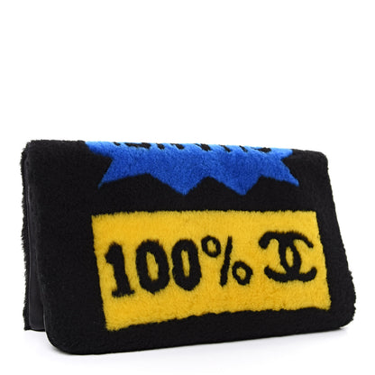 Chanel Shearling Lambskin 100% Clutch Black 3 of 9