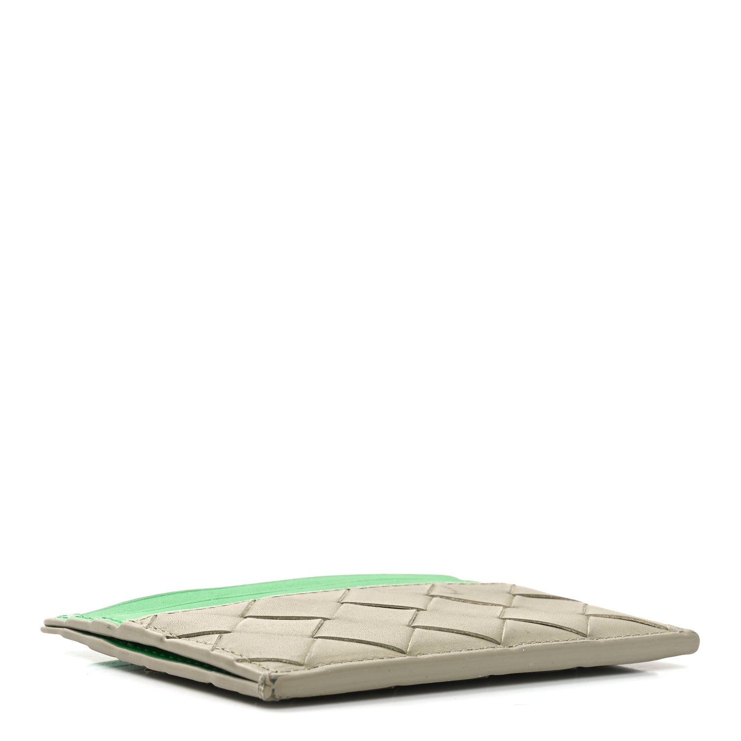 Bottega Veneta Nappa Intrecciato Card Holder Taupe Avocado 4 of 8