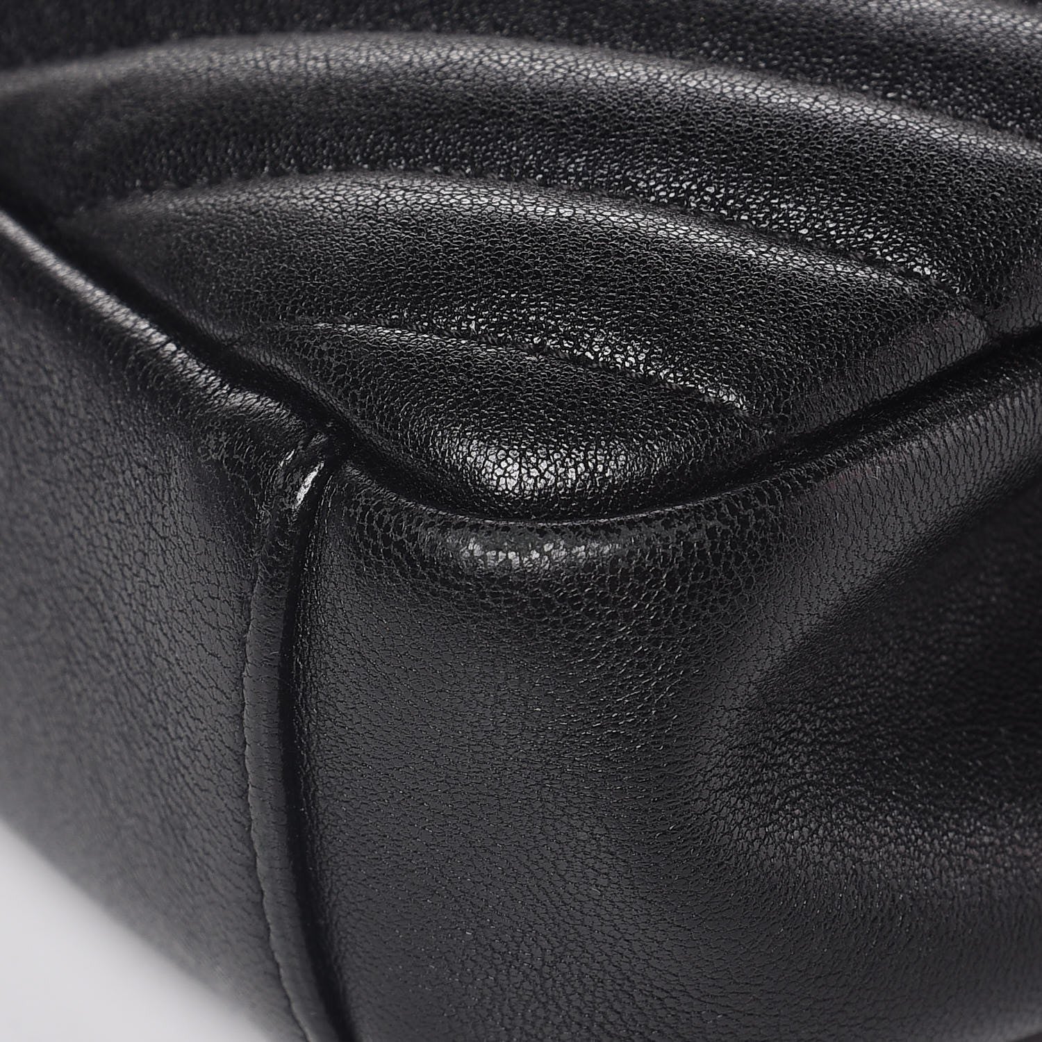Saint Laurent Sheepskin Matelasse Chevron Monogram Medium College Bag Black 11 of 13