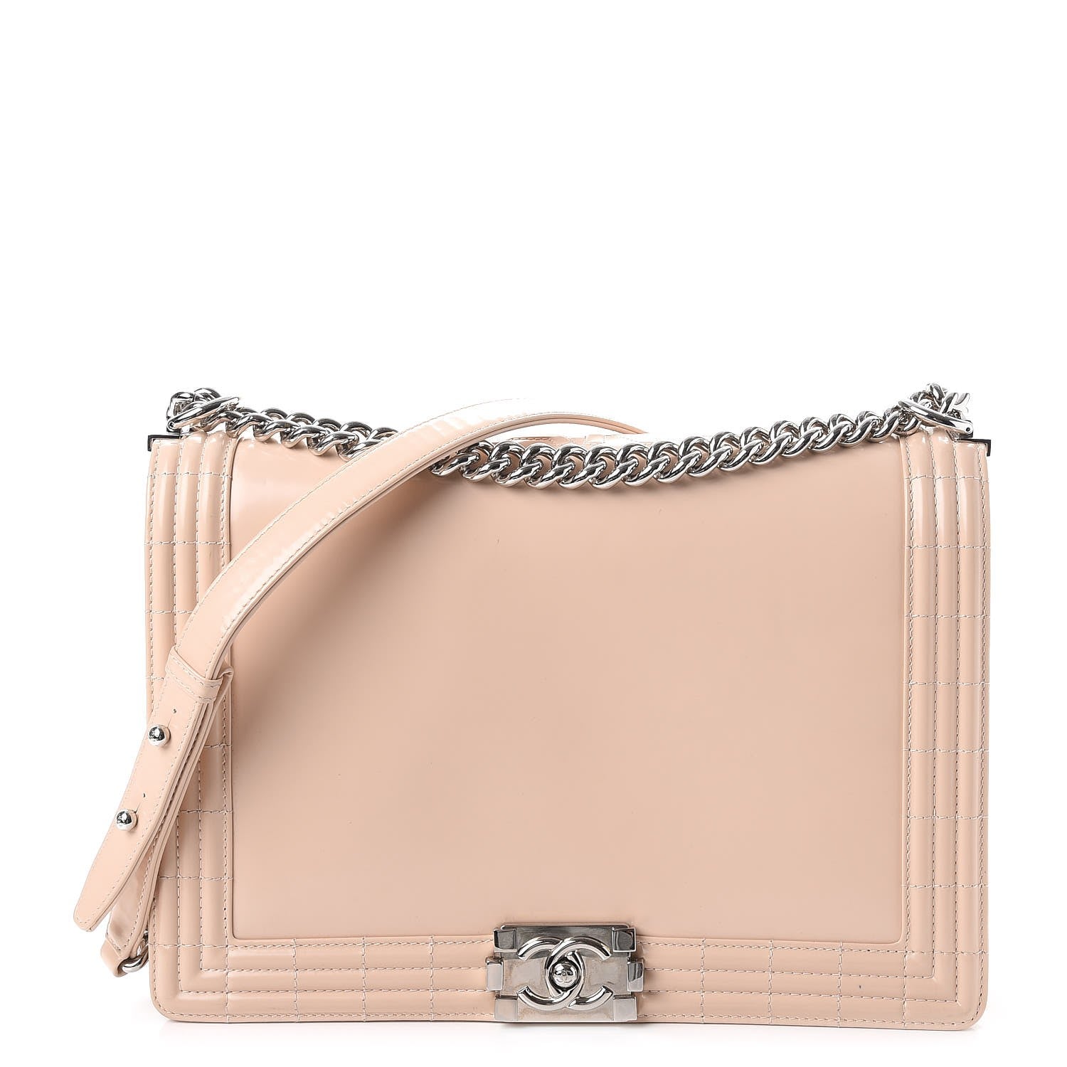 Chanel Glazed Calfskin Large Boy Flap Light Pink 1 of 9
