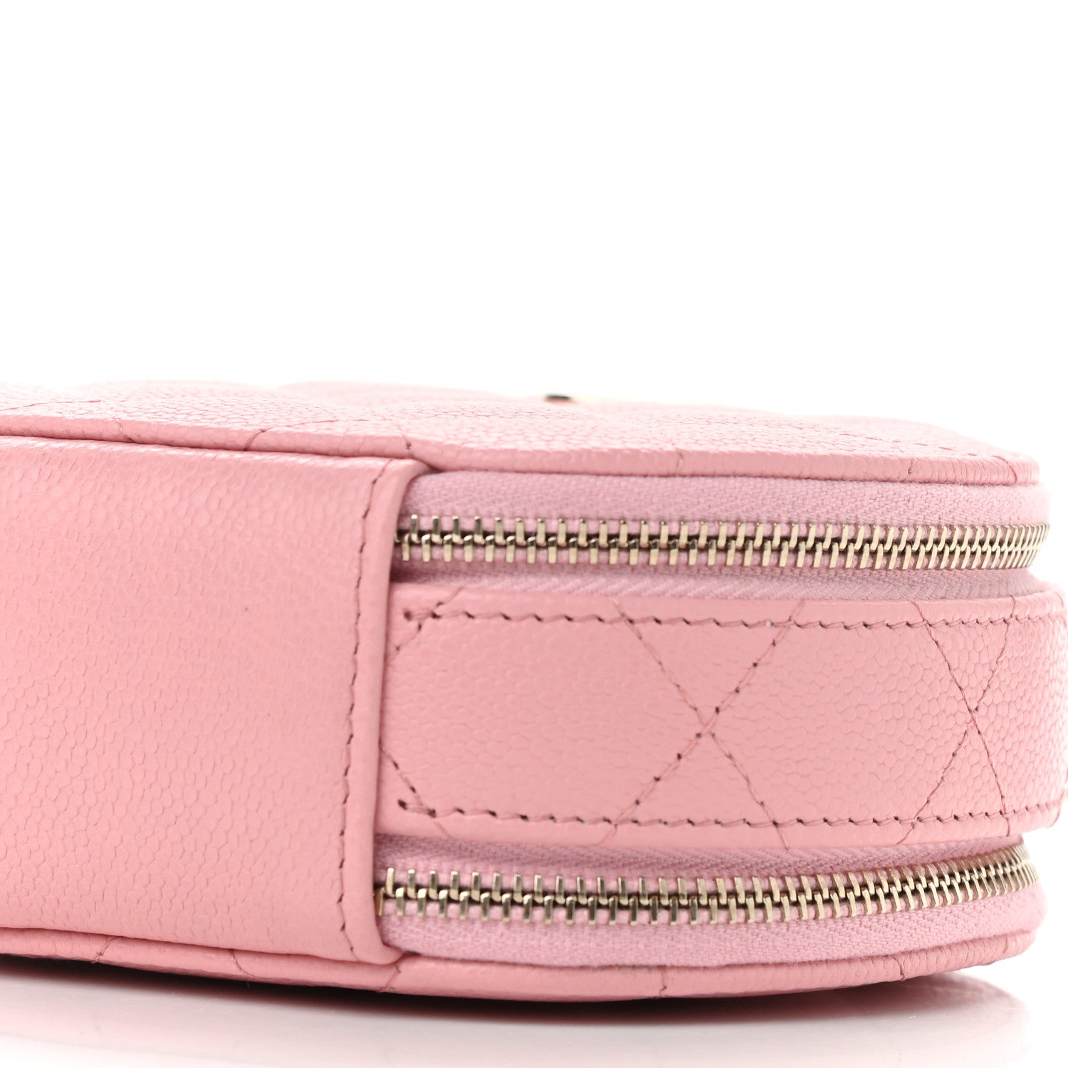 Chanel Caviar Quilted Round Handle With Care Vanity With Chain Pink 12 of 13