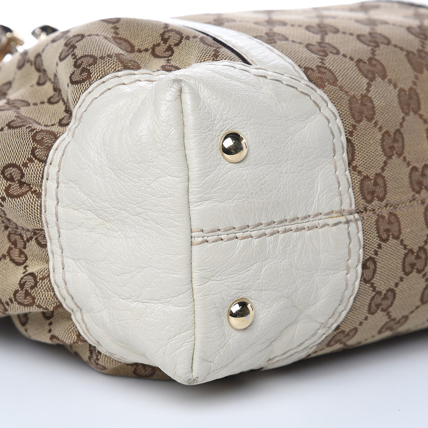 Monogram Equestrian Horseshoe Bowler White