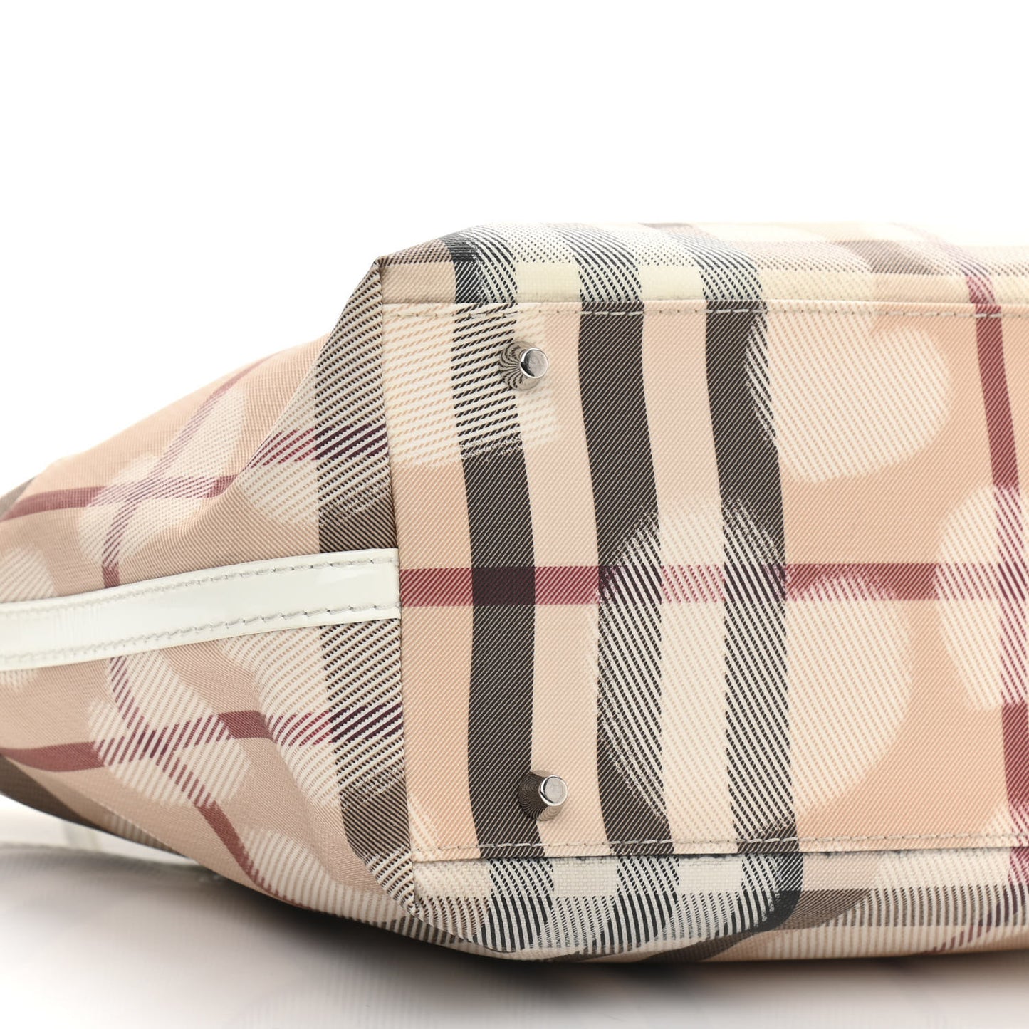 Supernova Check Hearts Small Nickie Tote White