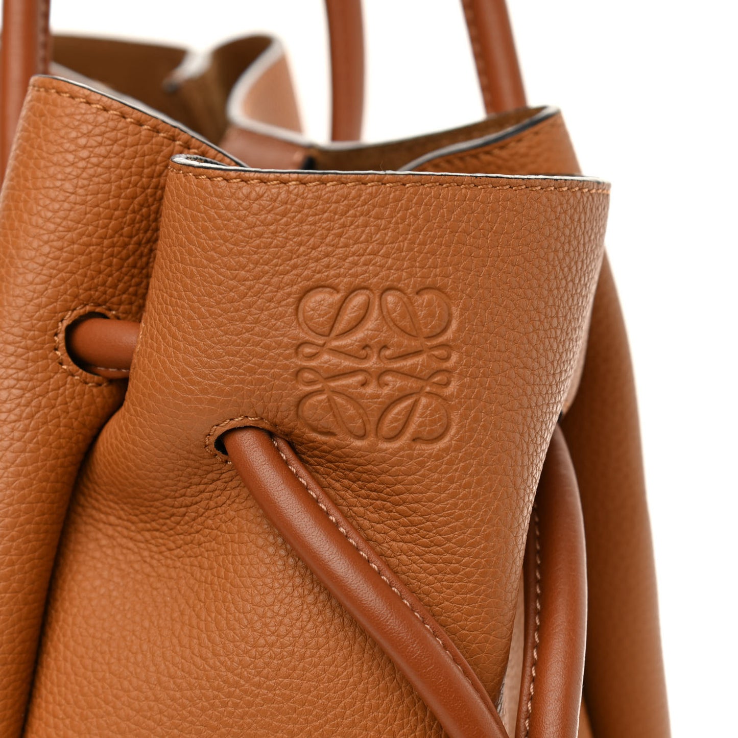 Calfskin Small Flamenco Knot Bag Caramel