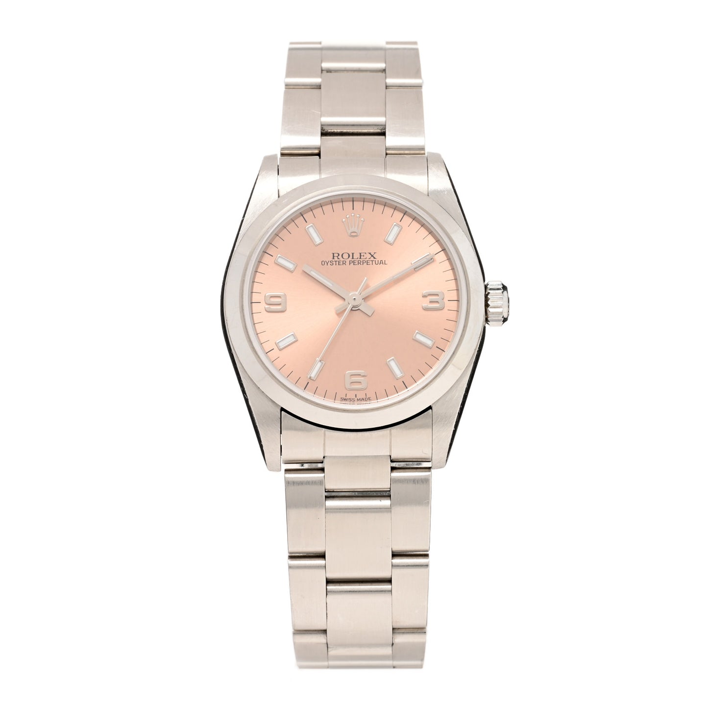 Stainless Steel 31mm Oyster Perpetual Watch Pink 77080