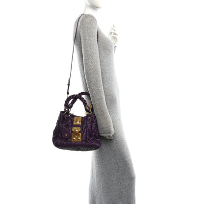 Miu Miu Nappa Matelasse Lux Coffer Bag Purple 2 of 9