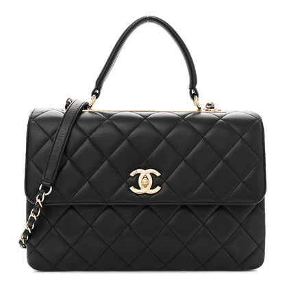 Chanel Lambskin Quilted Medium Trendy CC Flap Dual Handle Bag Black 1 of 21